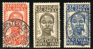 Portugal Scott 558-60 UHR - 1934 Colonial Exposition Set - SCV $15.15