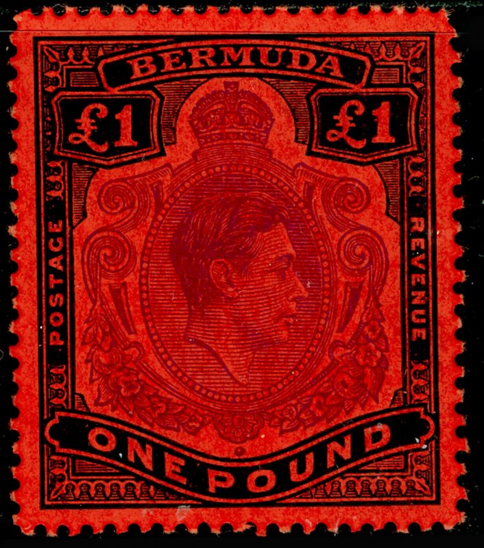 BERMUDA SG121d, £1 violet & black/scarlet, NH MINT. Cat £55.