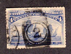 USA Scott # 233 used   2018 CAT = $ 8.00    Lot 200550 -01