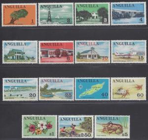 Anguilla #17 - 31 Cpl Set of 15 1967/8 Mint LH