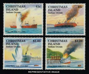 Christmas Island Scott 343-346 Mint never hinged.