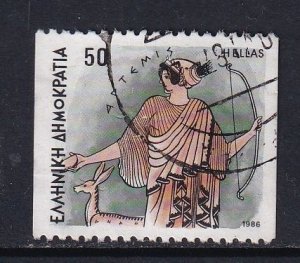 Greece  #1552A used 1986  Greek gods 50d  Artemis