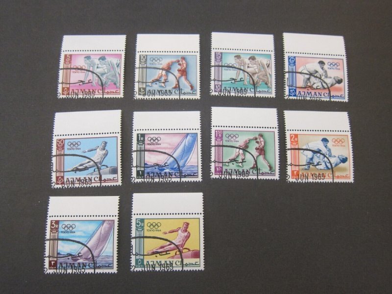 Ajman 1965 Sc 27-36 Olympics CTO set FU