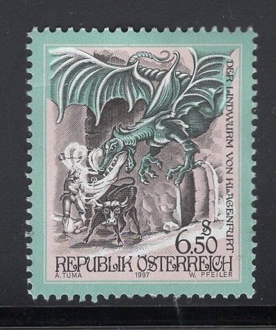 Austria    #1731   used   1997  stories and legends  6.50s