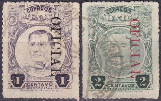 Mexico #O134a, O135  F-VF Used  CV $10.00 (A19375)