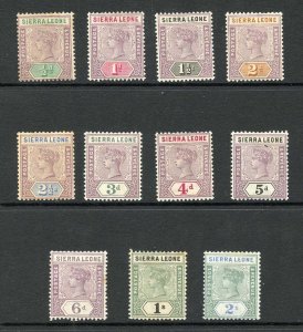 Sierra Leone SG41/57 Set to 2/- M/M (some with brown gum) Cat 106 pounds 