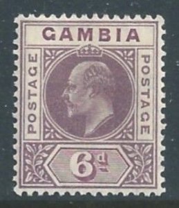 Gambia #53 MH 6p King Edward VII - Wmk. 3