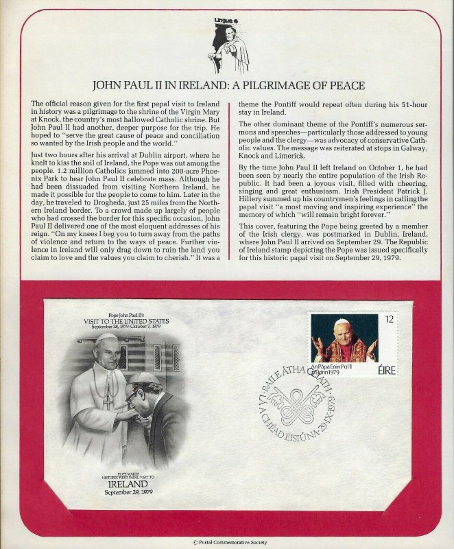 Pope John Paul II 1979 Visit to the United States folder and four covers