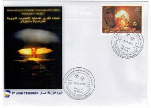 Algeria 2010 FDC Stamps Scott 1488 Nuclear Tests Bombs Physics Army Health