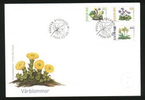 Sweden. FDC Cachet  2003. Spring Flowers