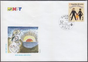 CROATIA Sc #215 FDC - INTERNATIONAL YEAR of the FAMILY