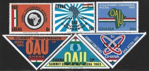 Ghana #227-232, Summit Conference, Mint - H**-