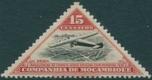 Mozambique Company 1935 SG263 15c Airliner over Beira MH