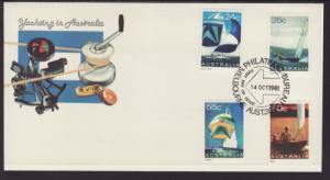 Australia 816-819 Sailboats U/A FDC