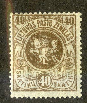 LITHUANIA 44 MH BIN $0.35 KNIGHT ON HORSE