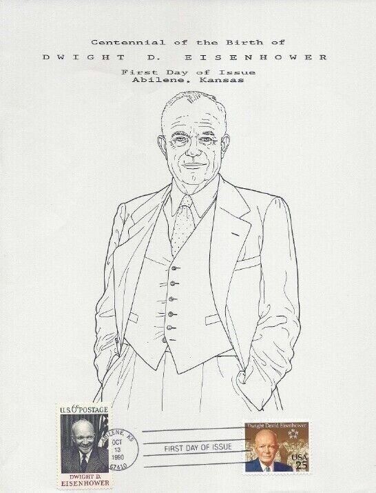 2513 25c DWIGHT D. EISENHOWER - Unknown souvenir page