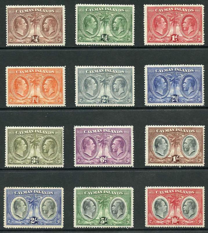 Cayman Islands SG84/95 Justice and Vestry Set of 12 M/Mint