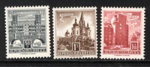 Austria 1960-5  Scott #630A,B,C MNH