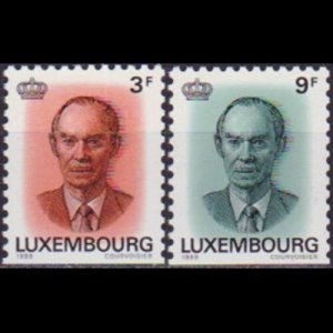 LUXEMBOURG 1989 - Scott# 810-1 Grand Dutch Jean Set of 2 NH