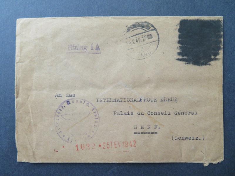 Germany 1942 Stalag IA POW Cover to Switzerland - Z8084