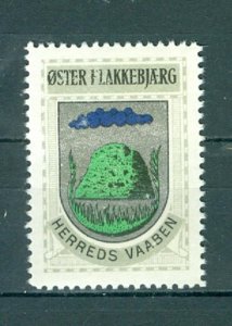 Denmark. Poster Stamp 1940/42. Mnh.District: O. Flakkebj.Coats Of Arms.Sky,Grass
