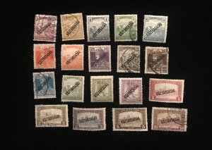 Hungary Scott 153 to 173 Complete Mint & Used Set of 19