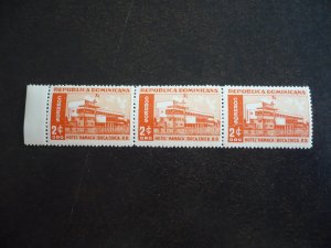 Stamps - Dominican Republic - Scott# 439 - Mint Never Hinged Strip of 3 Stamps