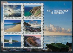 Guernsey 2012 MNH Landscapes Stamps Visit Bailiwick Europa Beaches Boats 6v M/S