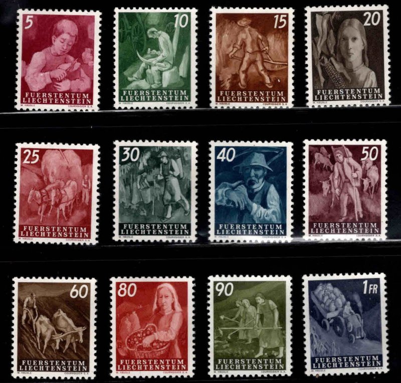 LIECHTENSTEIN Scott 247-258 MH* set