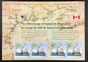 4074  Voyage of Samuel de Champlain MNH. In 2006 Canada/ US Joint issue