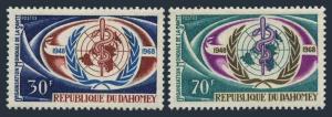 Dahomey Benin 1968 20Y WHO Health Medicine Organization Stamps MNH Mi 342-343