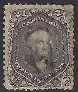 US Scott #70A Used F-VF APS Cert 2022. creased small tear at right