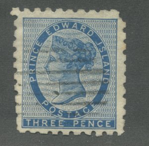 Prince Edward Island QV 1861 3d used, nicked corner