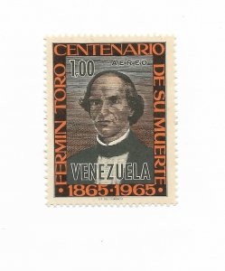 VENEZUELA 1965 FERMIN TORO CENTENARY OF DEATH PERSONALITIES HISTORY C911 MNH