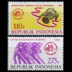 INDONESIA 1984 - Scott# 1238-9 Sports Day Set of 2 NH