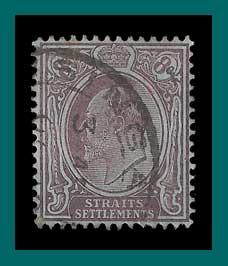Straits Settlements 1904 King Edward, 8c used  108,SG126