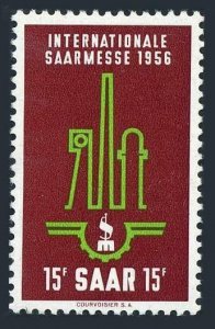 Saar 260 two stamps, MNH. Michel 368. International Fair at Saarbrucken, 1956.