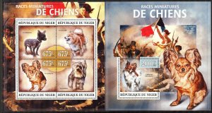 Niger 2013 Dogs Sheet + S/S MNH