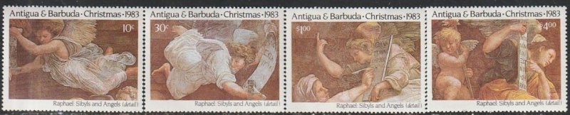 1983 Antigua - Sc 731-4 - MH VF - 4 single - Christmas