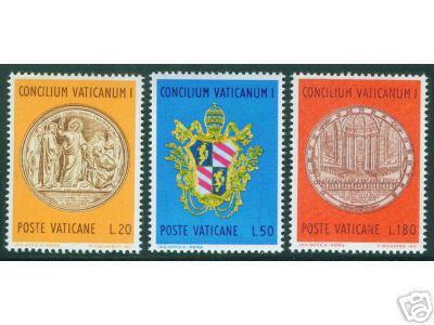 VATICAN Scott 484-6 MNH** 100th Vatican Council 1970