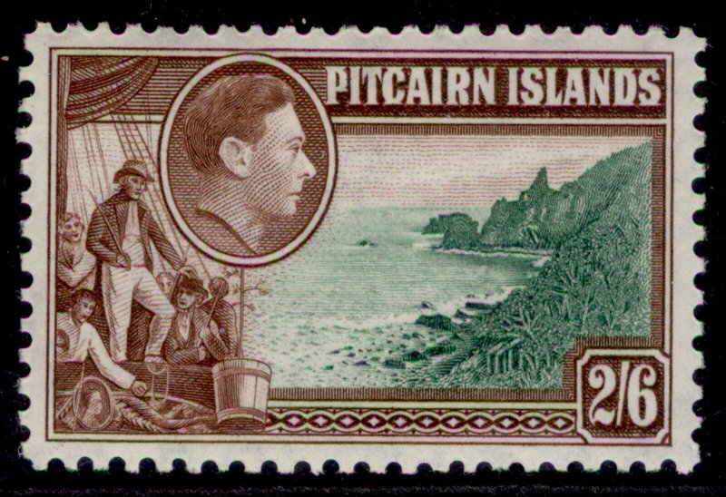 PITCAIRN ISLANDS GVI SG8, 2s 6d green & brown, M MINT. Cat £20.