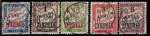 ZA052d - French Post ZANZIBAR - STAMPS - 1904 Yvert # Tax TT 1/5 Very Fine USED-