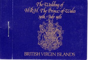 Virgin Islands 1981 Sc#406/408 Diana Wedding/Flowers Booklet (1)