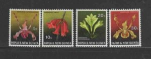 PAPUA NEW GUINEA #287-290 1969 ORCHIDS MINT VF LH O.G