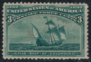 U.S. #232*  CV $37.50