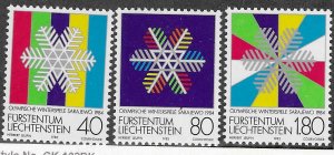 Liechtenstein #772-775   Winter Olympics Sarajveo Set complete  (MNH) CV $2.85