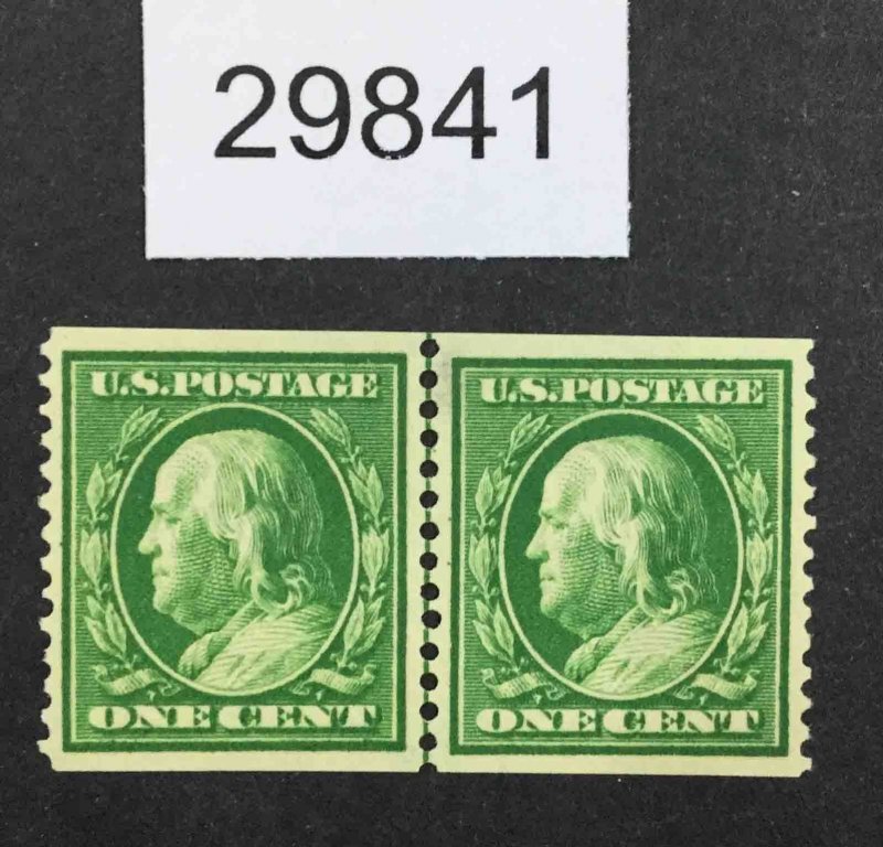 US STAMPS  #387 LINE PAIR MINT OG NH LOT #29841