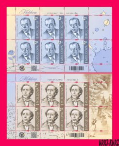 MOLDOVA 2025 Famous People Writers Saint-Exupery & Andersen 2 m-s MNH