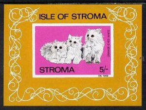 Stroma 1969 Cats imperf m/sheet (5s value showing Orange-...