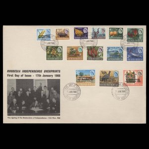 Rhodesia 1966 Independence Provisionals first day cover, SALISBURY ✔️